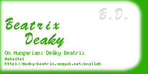 beatrix deaky business card